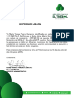 Certificado Laboral El Trebol