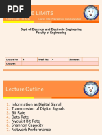 Data Rate Limits: Dept. of Electrical and Electronic Engineering Faculty of Engineering