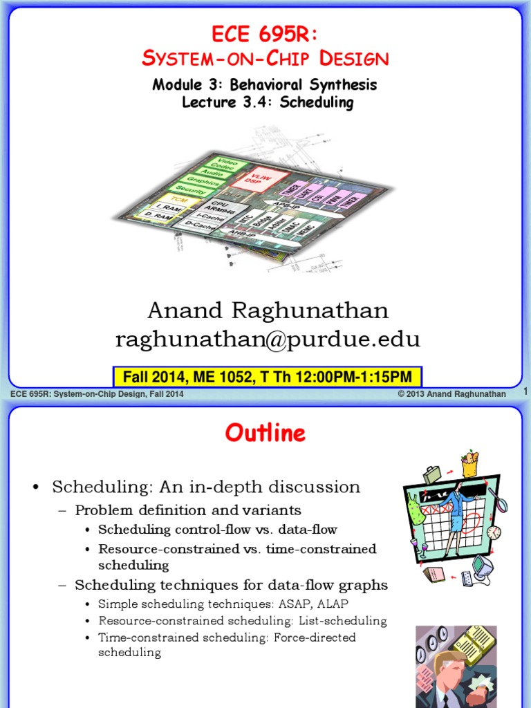 Anand Raghunathan Raghunathan@purdue - Edu: ECE 695R: S - C D | PDF ...