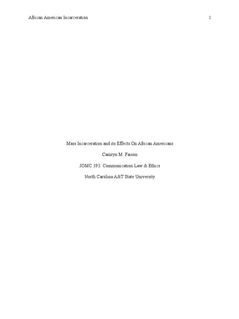 Impact of Mass Incarceration on Blacks | PDF | Social Science