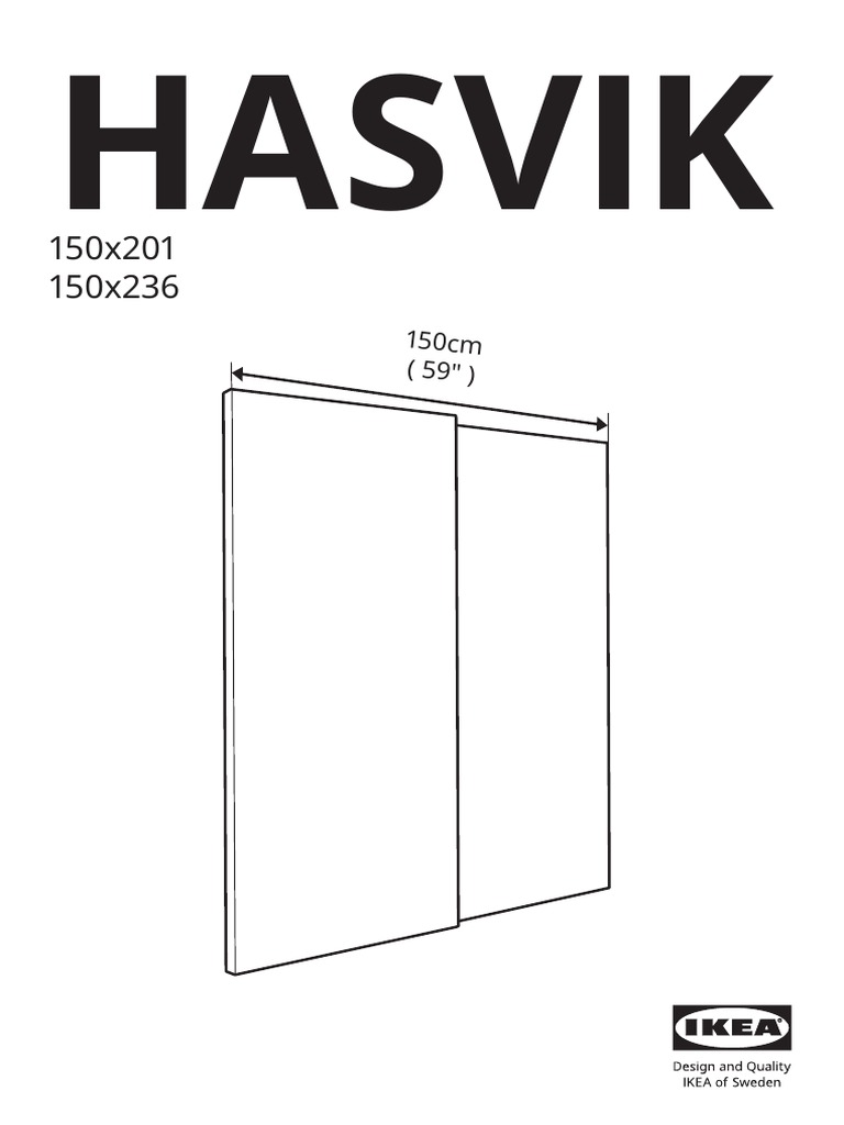 BERGSBO puertas correderas, 2 uds, blanco, 150x236 cm - IKEA