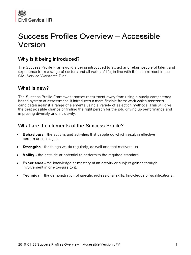 Success Profiles Overview Accessible Why Is It Being Introduced? PDF