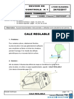 Devoir de Contrôle N°1 Génie Mécanique Cale Reglable 2017 2018 (Mlaouhi Slaheddine) PDF