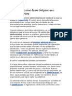 El Control Como Fase Del Proceso Administrativo