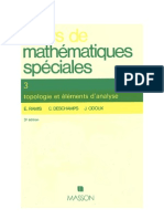 Cours de Mathematiques Speciales Tome 3 Topologie Et Elements D'analyse - E. (Edmond) Ramis, C. (Claude) Deschamps, J. Odoux - 2225824886