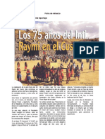 Reportaje Del Inti Raymi