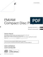 Fm/Am Compact Disc Player: CDX-GT550UI Cdx-Gt55Uiw