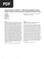 Fora muscular em idosos II  efeito de um programa complementar de treino na fora muscular de idosos de ambos os sexos