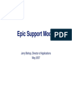 Epic Support Model: Jerry Bishop, Director of Applications May 2007