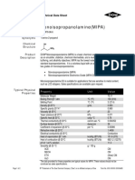 Monoisopropanolamine (MIPA) : Technical Data Sheet