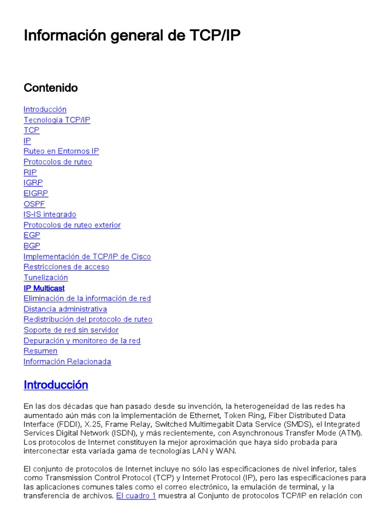 TCP Ip PDF | PDF | Protocolos de internet | Protocolo de Control de ...
