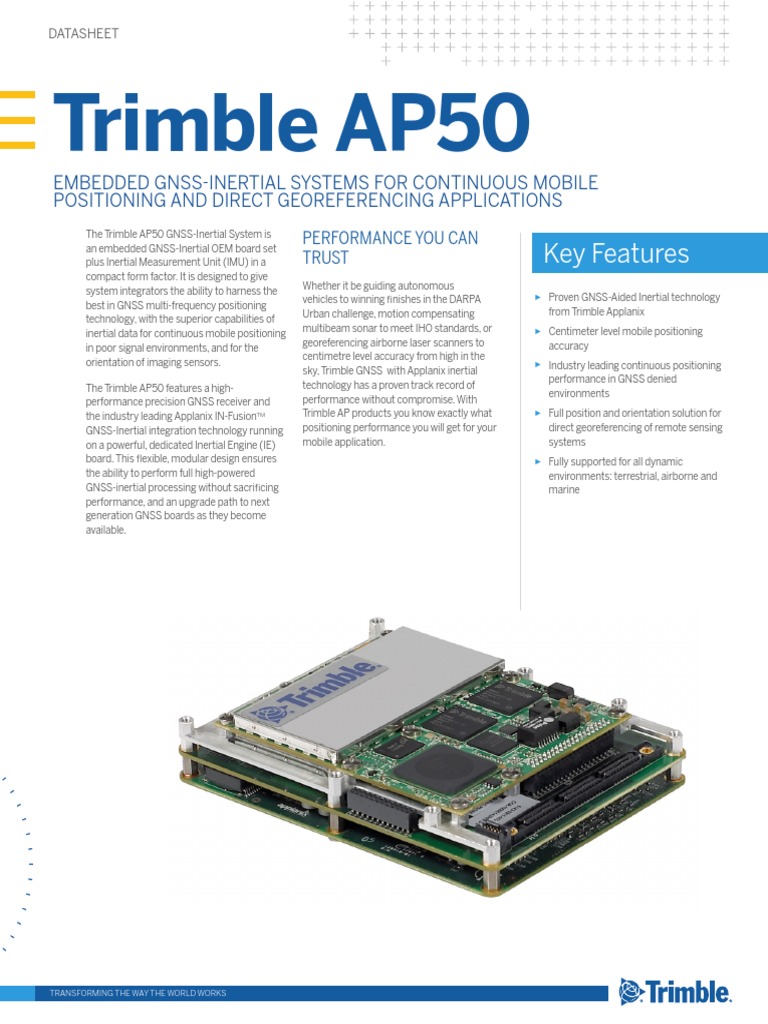 Trimble AP50: Key Features | PDF | Inertial Navigation System ...