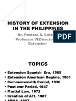History of Extension in The Philippines