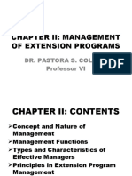 Management of Extension Programs