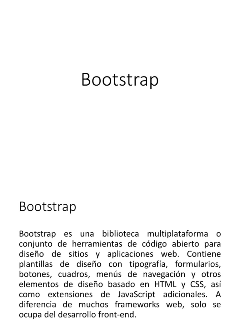 Guía Completa de Bootstrap 4 | PDF | Bootstrap (marco frontal ...
