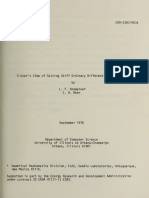 A User's View of Solving Stiff Ordinary Differential Equations (L. F. Shampine and C. W. Gear)