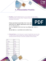 English Phonetics - Task 5 - Pronunciation Practice PDF