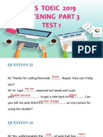TEST 1 - ETS TOEIC 2019 - LISTENING PART 3 Scripts & Answers