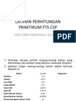 Latihan Perhitungan Praktikum FTS CSP