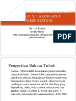 Bahasa Tubuh, Ekspresi Dan Teknik Dasar DLM PUBLIC SPEAKING AND PRESENTATION