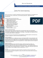 Pipeline Pre-Commissioning: Service Datasheet