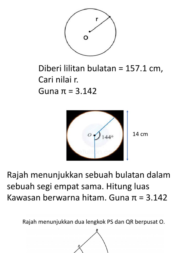 Lilitan dan Luas Bulatan Bab 5 | PDF | Metode & Bahan Ajar