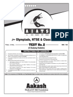 AIATS Test-2 (Code-DEF) - Class X (04-10-2020)