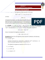 Non-Homogeneous Linear Equations Construction of Homogeneous Linear Equations