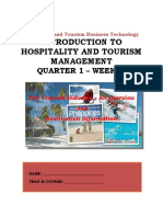 WEEK 1 and WEEK 2 - HOSPITALITY AND TOURISM