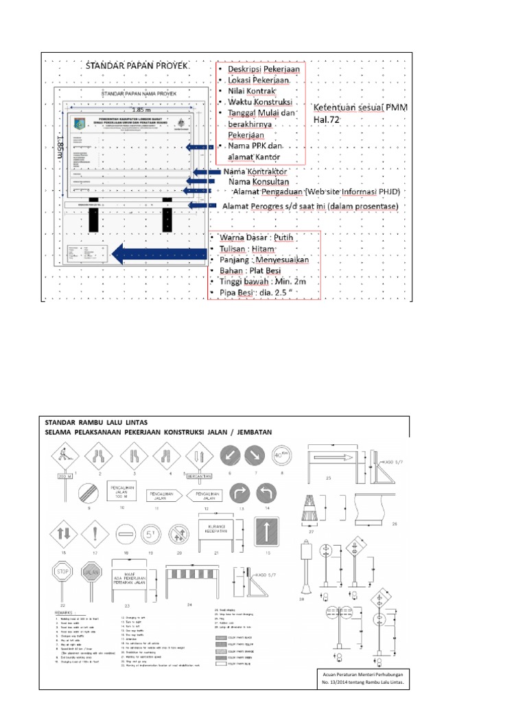 Standar Rambu Lalu Lintas Konstruksi | PDF | Sains & Matematika ...