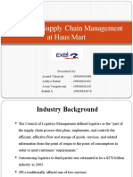 Exel PLC - Supply Chain Management at Haus Mart