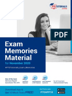 Exam Memories Materials Nov 2020