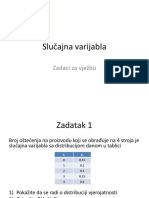 Sluajna Varijabla Zadaci Za Vjebu PDF