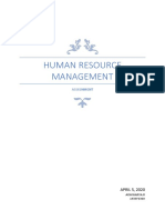 Human Resource Management: Assignment