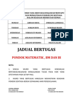 Jadual Bertugas Setiap Pondok 2010