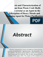 Synthesis and Characterization of Chitosan From Waste Crab
