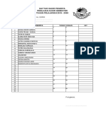 Daftar Hadir PTS Dan Pas 2019-2020