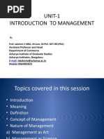 UNIT-1 Introduction To Management