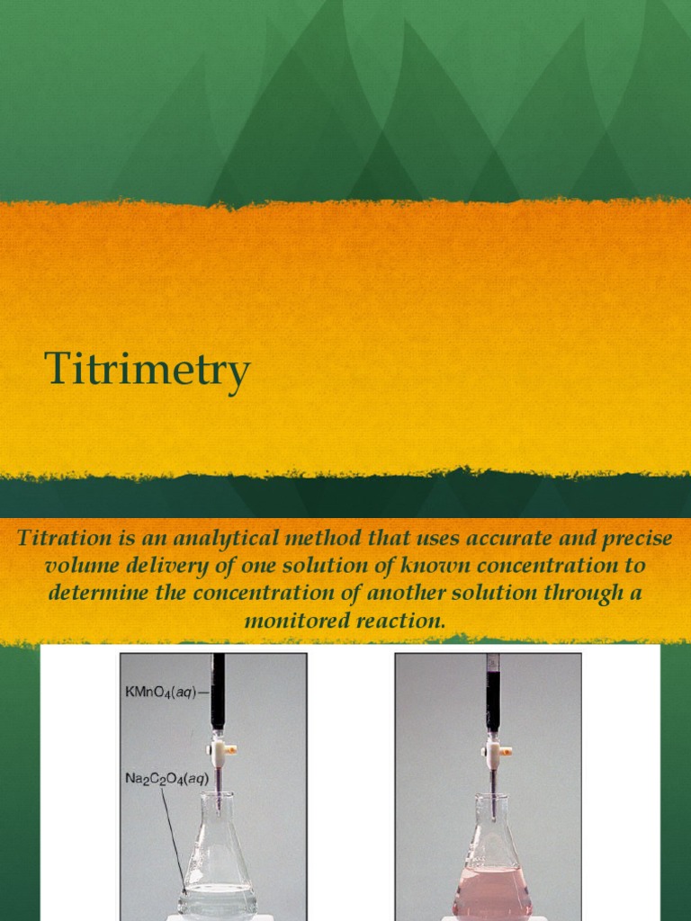 CH 35 Titrimetry PDF Titration Chemistry