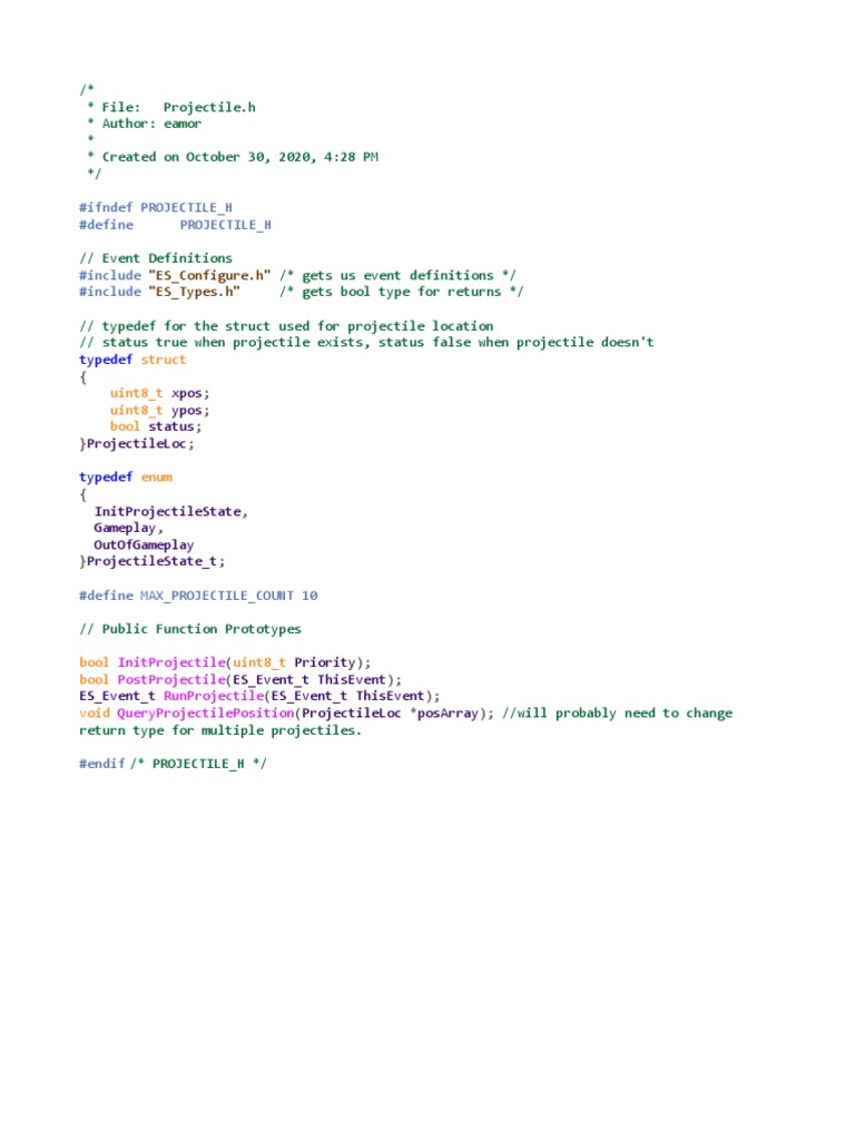 Projectile | PDF