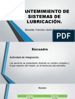 Mantemimiento de Sistemas de Lubricación