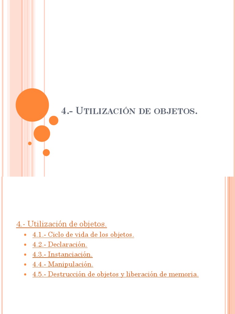 Guía sobre la Utilización de Objetos en Java | PDF | Objeto ...
