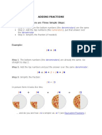 To Add Fractions There Are Three Simple Steps