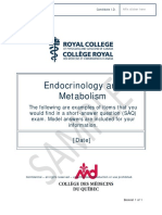 Endocrinology Metabolism Saq Sample Exam e