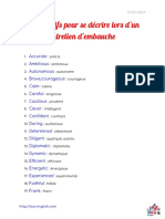 50 Adjectifs Pour Se Decrire en Entretien Dembauche PDF