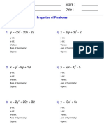 Properties of Parabolas Identified