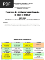 Progression - Des Activités en Classe 3ap - PDF Version 1 PDF