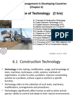 Choice of Technology (3 HRS) : Construction Management in Developing Countries (Chapter 6)