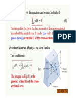 Resultant Moment Must Vanish if Neutral Axis Passes Through Centroid