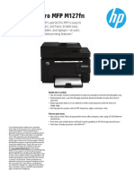 HP Laserjet Pro MFP M127Fn: Short Data Sheet